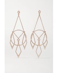 Diane Kordas - 18-karat Rose Gold Diamond Earrings - Lyst