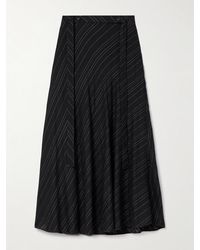 Proenza Schouler - Kaia Midirock Aus Voile Mit Streifen Und Bindegürtel - Lyst