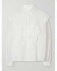 FRAME - The Equestrian Cotton-Poplin Shirt - Lyst