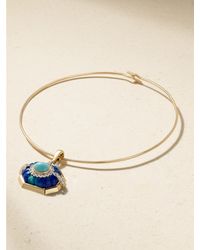 David Webb - 18-Karat And Platinum, Diamond, And Azurmalachite Necklace - Lyst