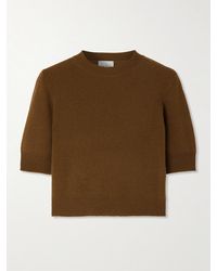 LeKasha - Verkürzter, Kurzärmeliger Pullover Aus Biokaschmir - Lyst