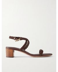 Gianvito Rossi - 45 Braided Leather Sandals - Lyst