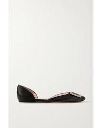 Roger Vivier - Trompette D'Orsay Leather Ballet Flats - Lyst