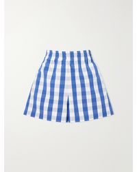 Marta Ferri - Picnic Checked Cotton-Blend Vichy Shorts - Lyst