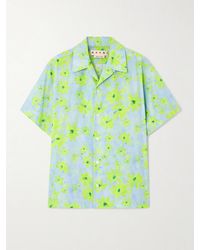 Marni - Floral-print Cotton-poplin Shirt - Lyst