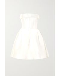 Alex Perry Elyse Strapless Silk-faille Mini Dress - White
