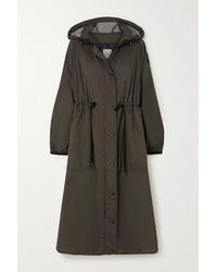 Moncler Imperméable À Capuche En Tissu Technique - Vert