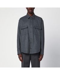 Xacus - Wool Blend Overshirt - Lyst