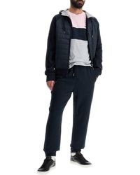 Eden Park - Dark Hoodie With Zip, And Hood - Lyst