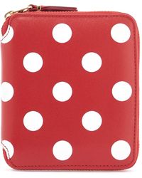 Comme des Garçons - Polka Dot Calfskin Wallet With Zip - Lyst