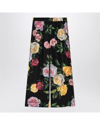 Dolce & Gabbana - Dolce&Gabbana Silk Floral Print Pyjama Pants - Lyst