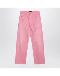 ボトムスその他 Balenciaga Wide-leg Baby Pink jeans High-rise wide-leg jeans in pink - Balenciaga | Mytheresa