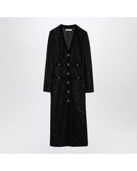 ワンピースその他 Alessandra Rich Black sequin tweed midi dress with buttons ALESSANDRA RICH Sequined tweed midi dress | NET-A-PORTER