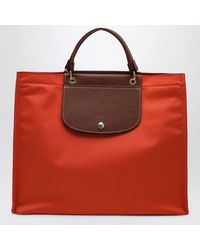 Longchamp - Carrot-Coloured L Cabas Shopping Bag - Lyst
