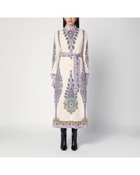 Etro - Cotton Chemise Midi Dress With Paisley Print - Lyst