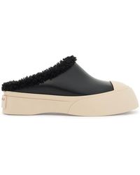 Marni - Pablo Leather And Shearling Clog - Lyst