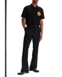 Versace - Chain Crest Polo Shirt - Lyst
