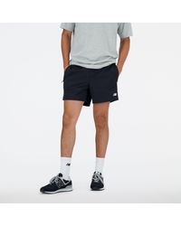 New Balance - Athletics Stretch Woven Short 5" In Black Polywoven - Lyst