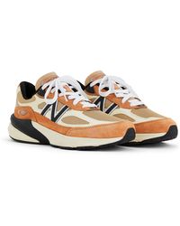 New Balance - Made In Usa 990v6 In Brown/orange Leather - Lyst