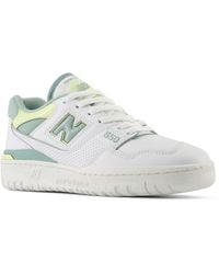 New Balance - 550 In White/green/yellow Leather - Lyst