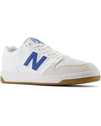 New Balance - 480 In White/blue/pink Leather - Lyst