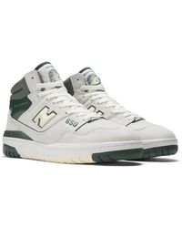 New Balance - 650 In White/purple/yellow Leather - Lyst
