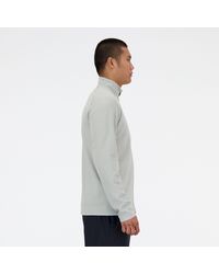 New Balance - Tech Knit Full Zip In Grey Poly Knit - Lyst
