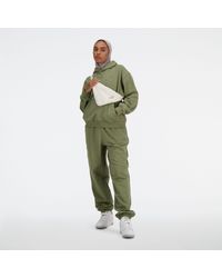 New Balance - Athletics french terry hoodie in grün - Lyst