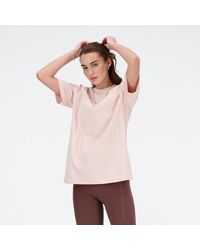 New Balance - Femme Athletics Jersey T-Shirt En, Cotton Jersey, Taille - Lyst