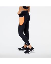 New Balance - Shape Shield 7/8 High Rise Pocket Tight In Poly Knit - Lyst
