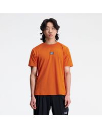 New Balance - Impact run at n-vent short sleeve in rot - Lyst