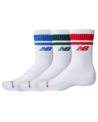 New Balance - Everyday Stripe Midcalf 3 Pack - Lyst