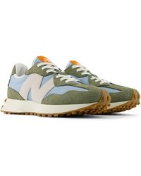 New Balance - 327 In Green/blue Suede/mesh - Lyst