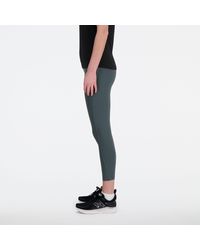 New Balance - Nb Sleek High Rise legging 23" In Grey Poly Knit - Lyst