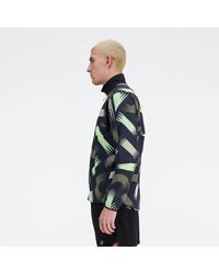 New Balance - London Edition Printed Nb Athletics Packable Run Jacket In Black Polywoven - Lyst