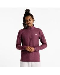 New Balance - Space Dye 1/4 Zip Shirt - Lyst