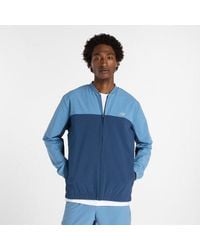 New Balance - Hombre Stretch Bomber Jacket En, Polywoven, Talla - Lyst