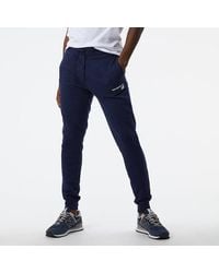 New Balance - Nb Classic Core Fleece Pant In Blue Cotton - Lyst