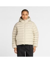 New Balance - Sport Essentials Hooded Puffer Jacket - Lyst