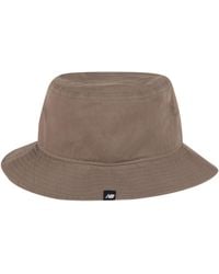 New Balance - Bucket Hat In Brown Cotton - Lyst