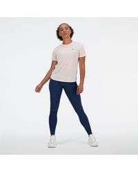 New Balance - Nb Sleek Pocket High Rise legging 27" In Blue Poly Knit - Lyst