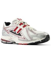 New Balance - 1906r In Grey/red/white Synthetic - Lyst