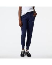 New Balance - Nb Classic Core Fleece Pant In Blue Cotton - Lyst