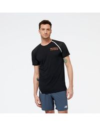 New Balance - Homme Accelerate Pacer Short Sleeve En, Poly Knit, Taille - Lyst