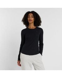 New Balance - Damen Micro-Rib Long Sleeve - Lyst