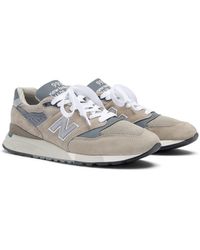 New Balance - Made In Usa 998 Core In Grey Leather - Lyst