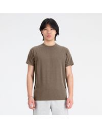 New Balance - R.w. Tech Tee With Dri-release In Brown Poly Knit - Lyst