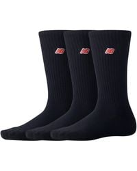 New Balance - Nb Patch Logo Crew 3 Pairs Socks 3 Pairs - Lyst