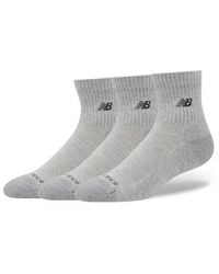 New Balance - Active Premium Qtr 3 Pack Socks 3 Pack - Lyst