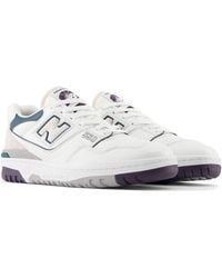 New Balance - 550 In White/purple/blue Leather - Lyst